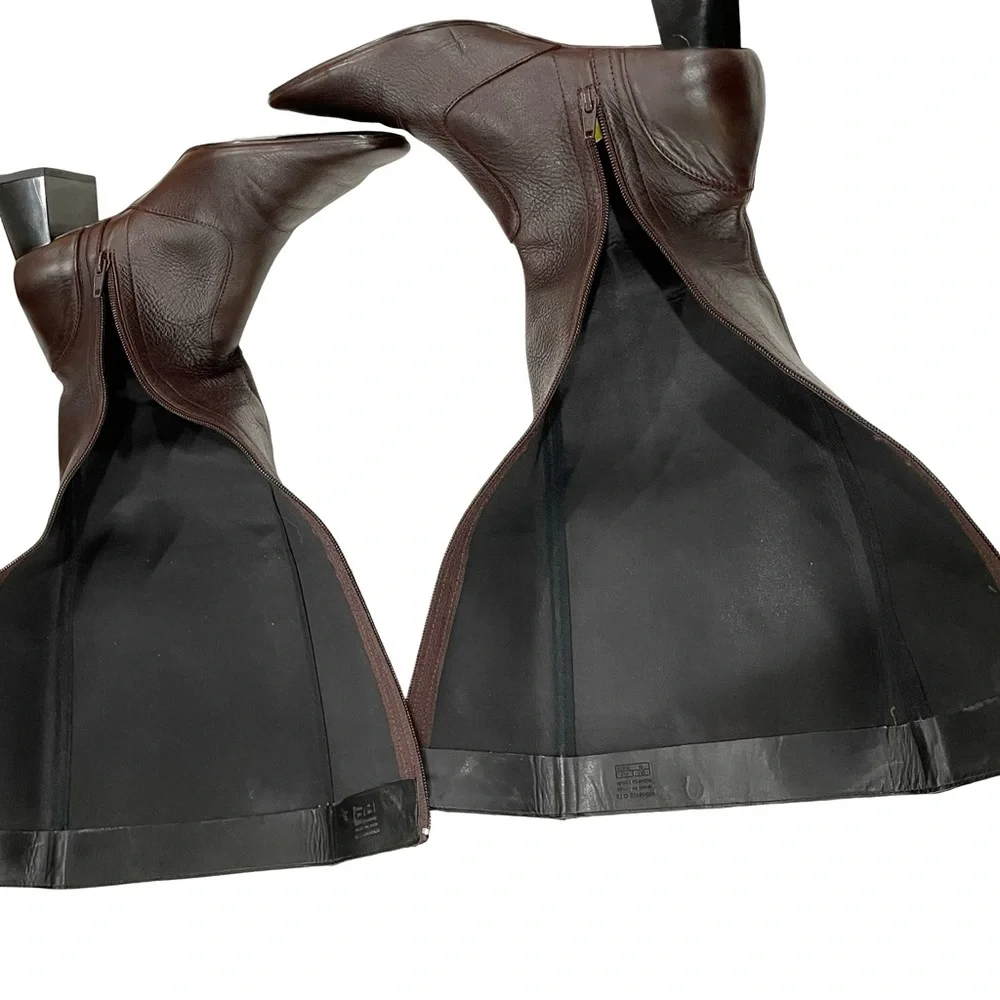 MNG Chocolate Brown Boots, Size 7.5